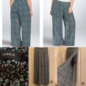 Chiffon Side Slit Palazzo Pants